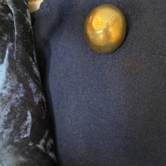 Guess pea coat with crushed velvet lapels - sz large - Picture 8 of 10